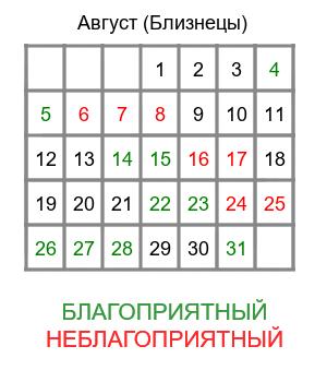 близнецы гороскоп на август