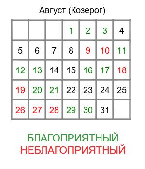 козерог гороскоп на август