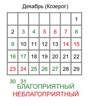 козерог гороскоп на декабрь