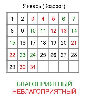 козерог гороскоп на январь