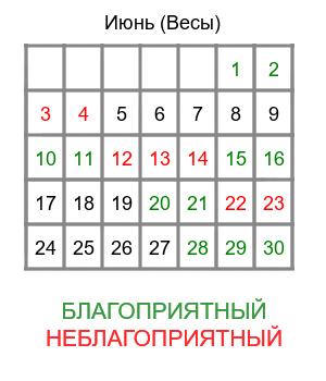 весы гороскоп на июнь